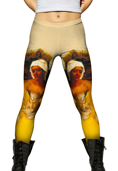 Mary Cassatt - "Sketch Of Mrs Currey And Of Mister Cassatt" (1871)&nbsp;Womens Leggings