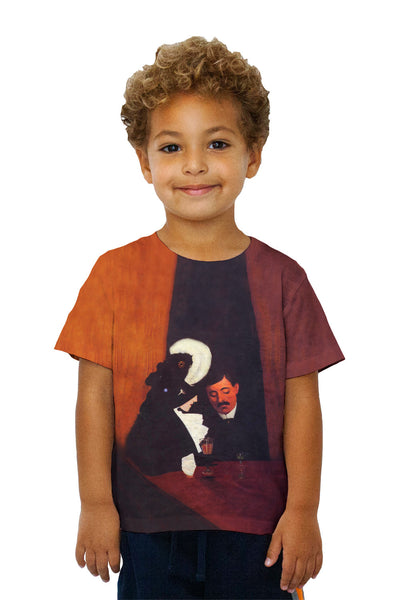 Kids Felix Vallotton - "Au café ou le provincial" (1909)&nbsp;Kids T-Shirt
