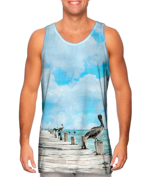 Mario Maruffi - "Bird On Pier" (2014)&nbsp;Mens Tank Top