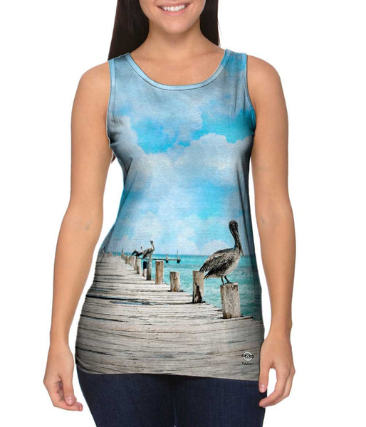 Mario Maruffi - "Bird On Pier" (2014)&nbsp;Womens Tank Top