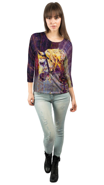 Giovanni Boldini - "The Head of a Horse" (1874)&nbsp;Womens 3/4 Sleeve