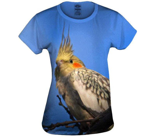 Perched Cockatiel on a Branch Womens Top