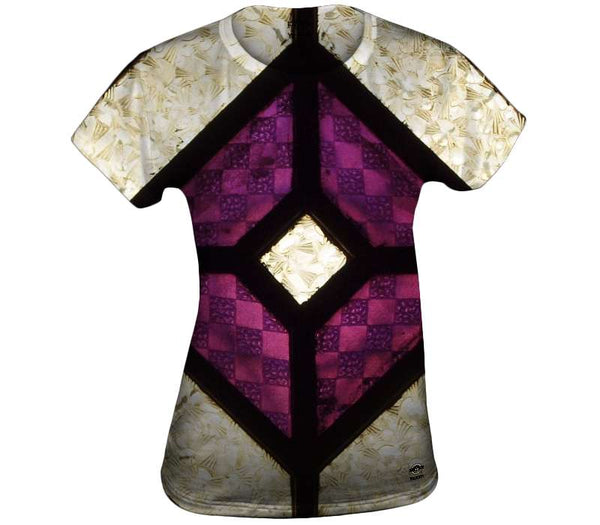 Purple And Silver Glass Womens Top