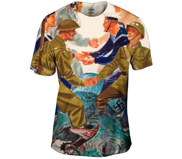 Soldiers and Workers Unite Mens T-Shirt