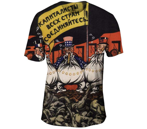 Soviet Anti Capitalists Propaganda Mens T-Shirt