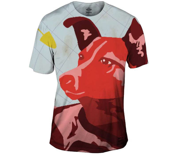 Soviet Dog In Space Propaganda Mens T-Shirt