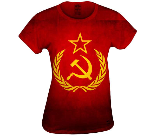Soviet Union Grunge Flag Womens Top