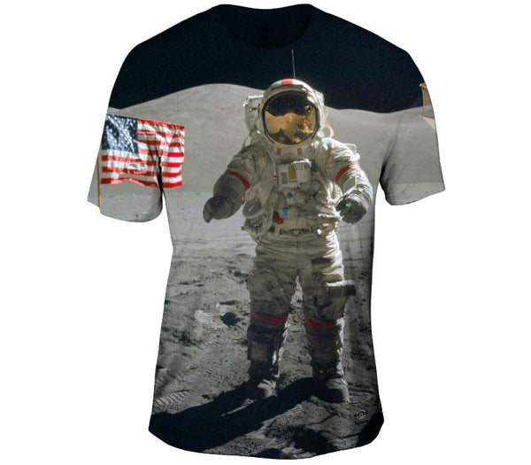 Apollo 17 Cernan On Moon Mens T-Shirt