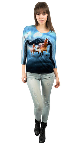Horse Clouds&nbsp;Womens 3/4 Sleeve