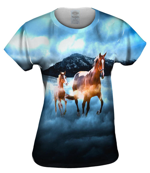 Horse Clouds Womens Top