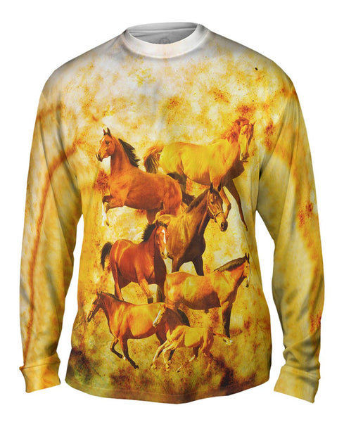 Horse Family&nbsp;Mens Long Sleeve