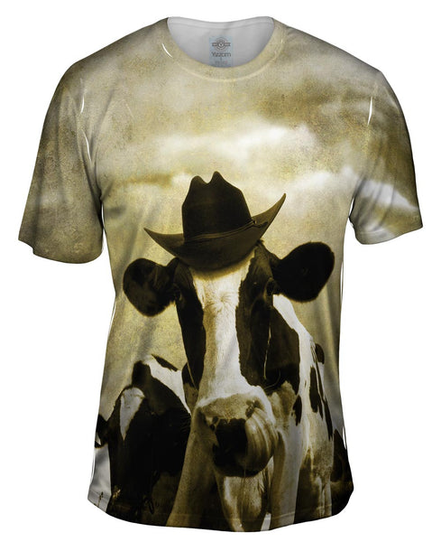 Cowboy Cow Mens T-Shirt