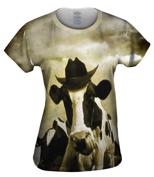 Cowboy Cow Womens Top