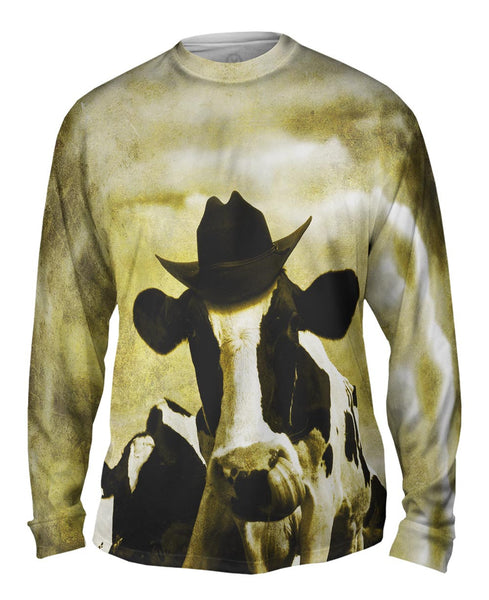 Cowboy Cow Mens Long Sleeve