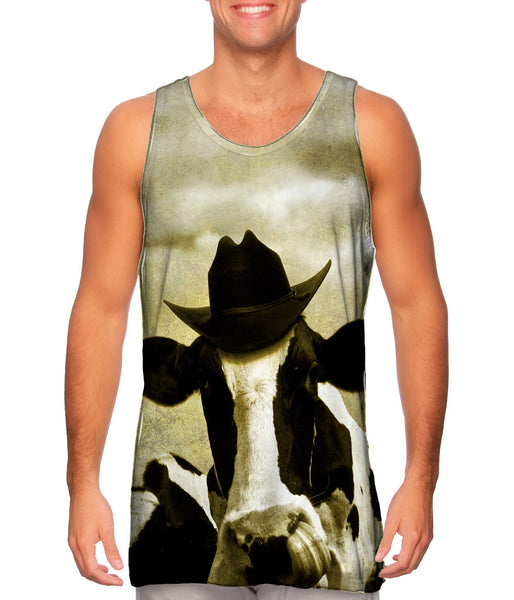 Cowboy Cow Mens Tank Top