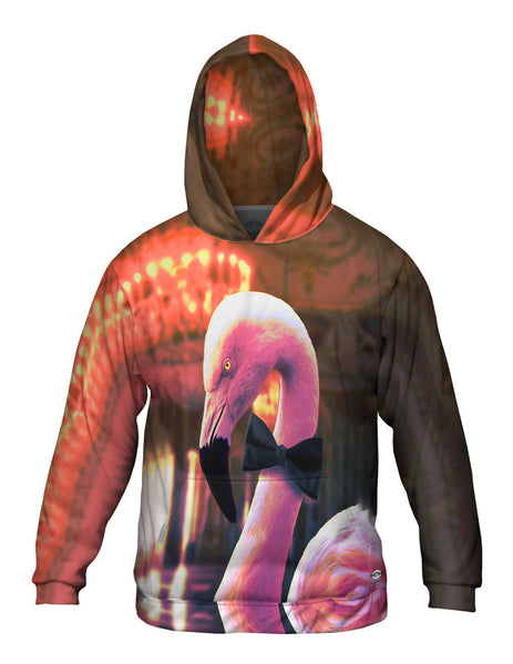 Flamingo Tie Mens Hoodie Sweater