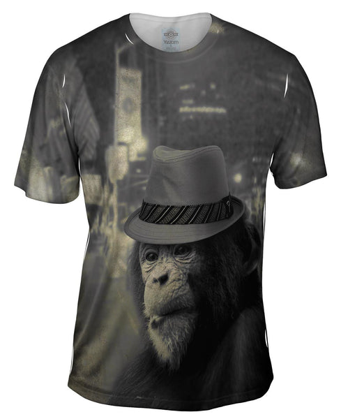 Chimp Fedora Mens T-Shirt