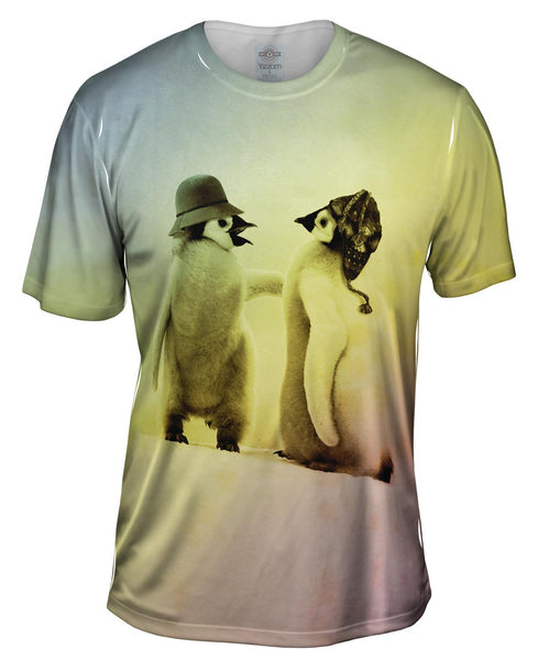 Twin Penguins Mens T-Shirt