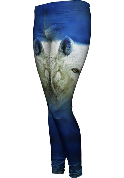 Moon White Wolf&nbsp;Womens Leggings