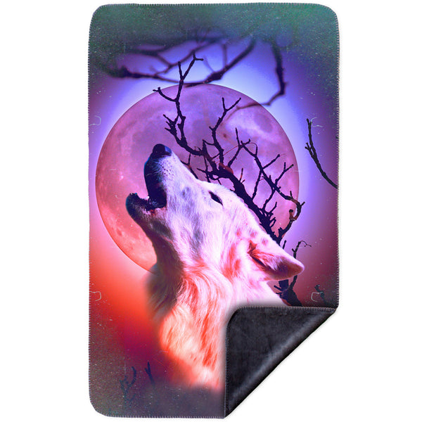 White Lone Wolf&nbsp;MicroMink(Whip Stitched) Grey