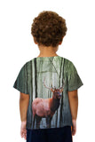 Kids Snow Tree Elk