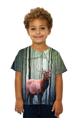 Kids Snow Tree Elk