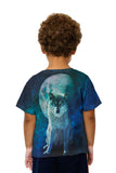 Kids Camo Moon Wolf