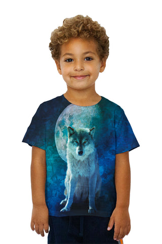 Kids Camo Moon Wolf