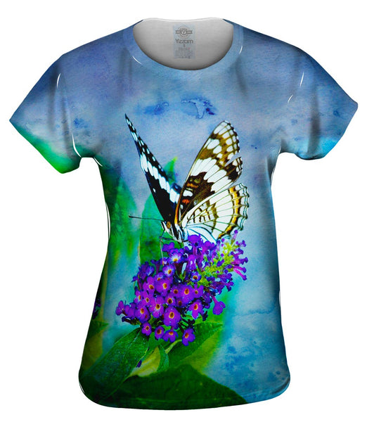 Water Color Butterfly Womens Top