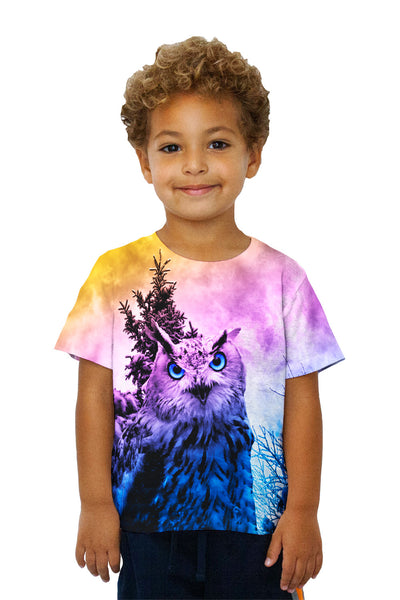 Kids Snow Blue Owl&nbsp;Kids T-Shirt