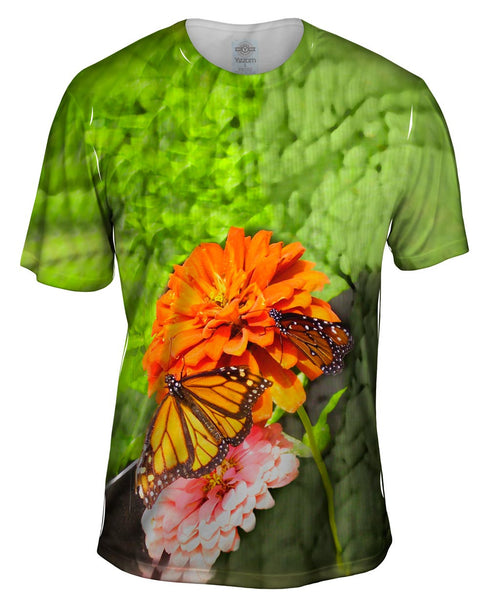 Flowers And Butterflies Mens T-Shirt