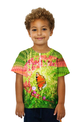 Kids Pink Grass Butterfly