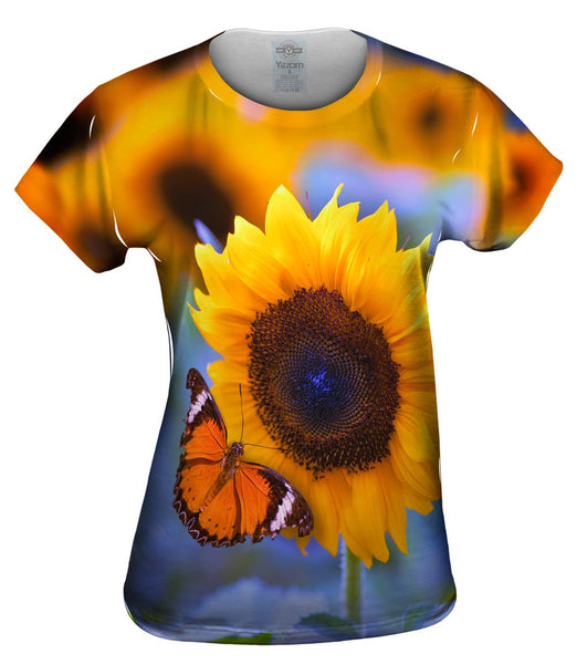 Sunflower Butterfly Womens Top