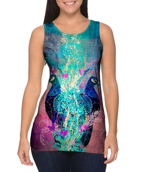 Double Peacock&nbsp;Womens Tank Top