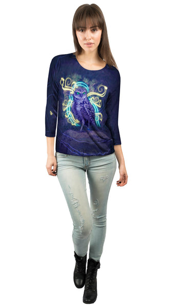 Swirl Owl&nbsp;Womens 3/4 Sleeve