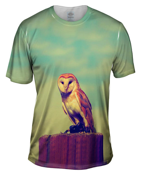 Watching Owl Mens T-Shirt