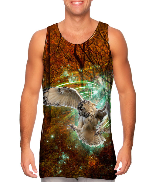 Green Light Owl&nbsp;Mens Tank Top
