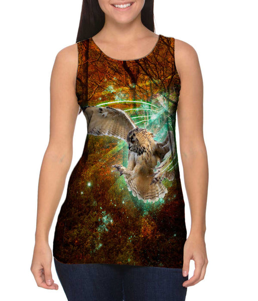 Green Light Owl&nbsp;Womens Tank Top