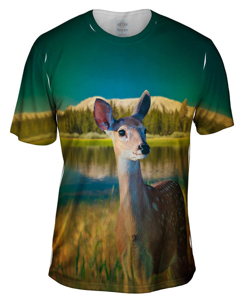 Deer Fawn Fields Mens T-Shirt