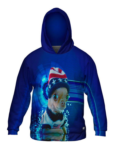 Time Machine American Chihuahua&nbsp;Mens Hoodie Sweater