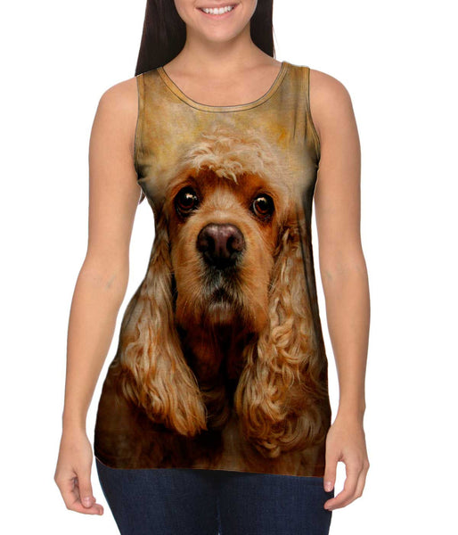 American Cocker Spaniel Face Womens Tank Top