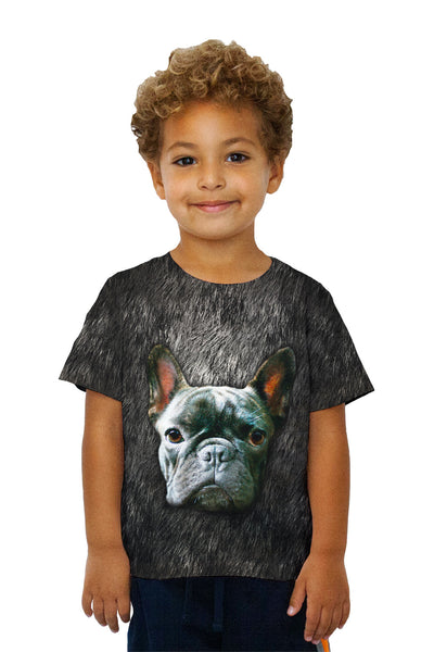 Kids French Bulldog Face Kids T-Shirt