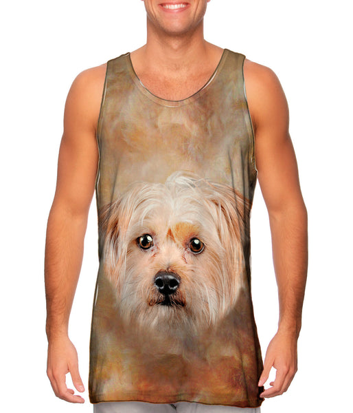 Cute Yorkie Face Mens Tank Top