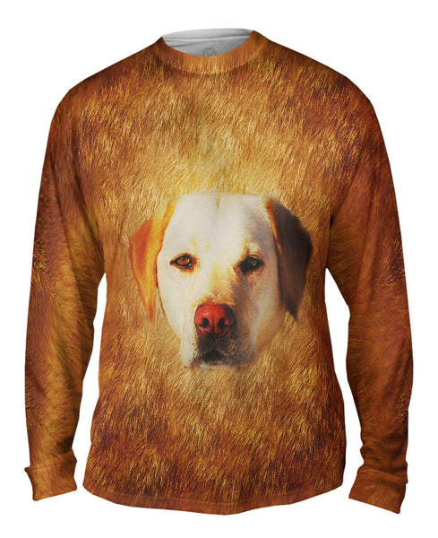 White Lab Face Mens Long Sleeve
