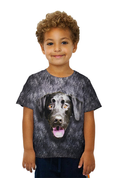 Kids Black Lab Face Kids T-Shirt