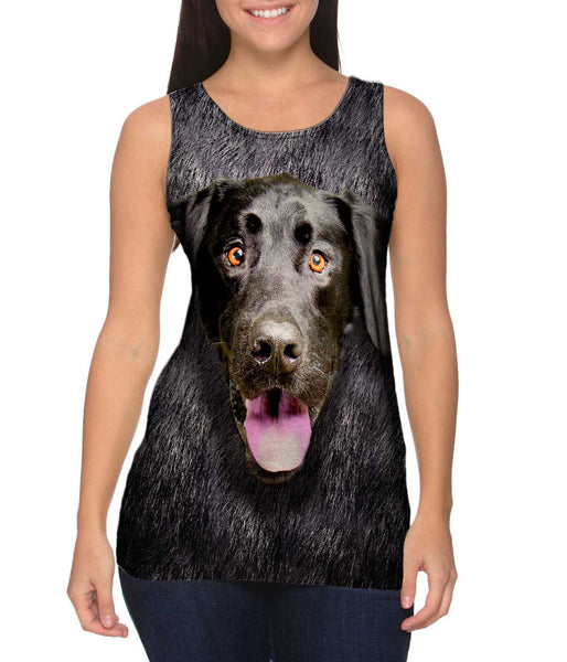 Black Lab Face Womens Tank Top