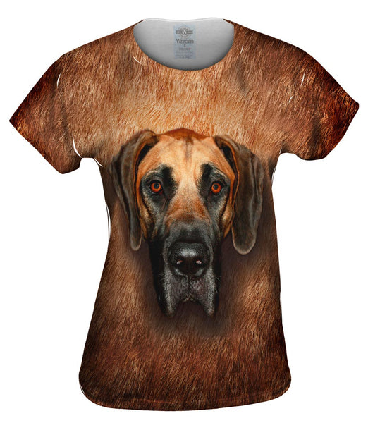Great Dane Face Womens Top