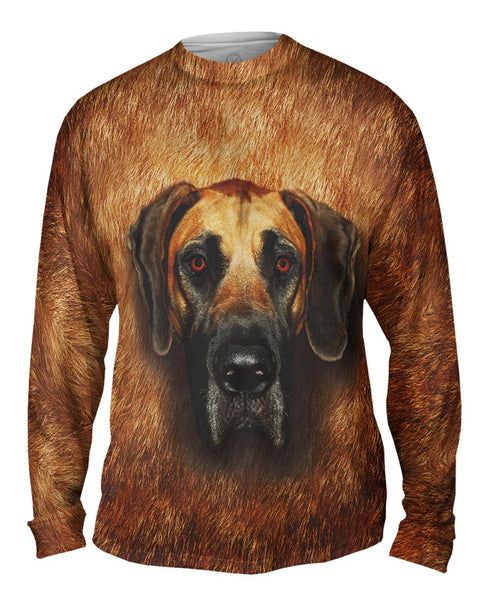 Great Dane Face&nbsp;Mens Long Sleeve
