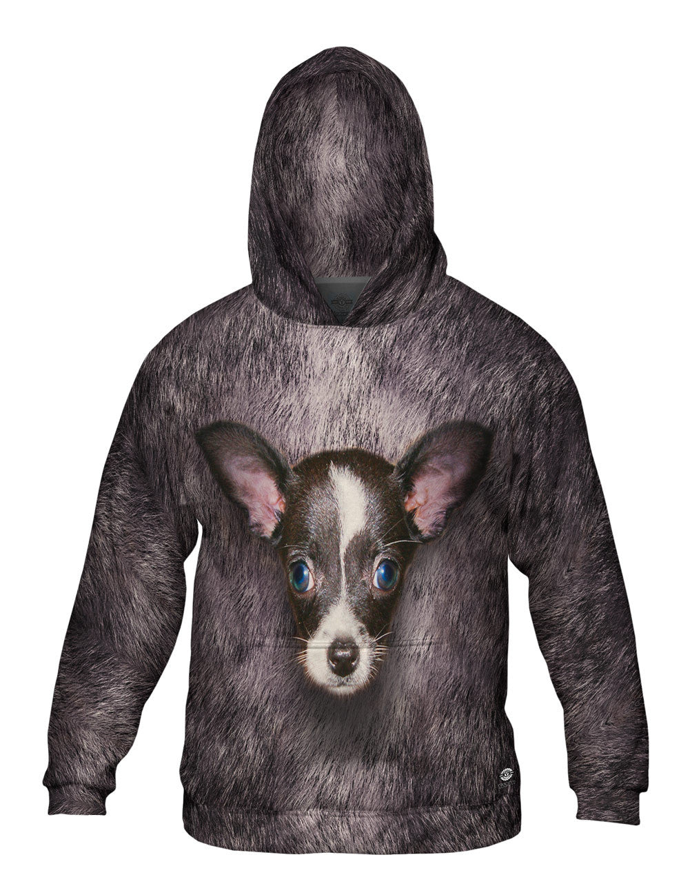 Black Chihuahua Face Mens Hoodie Sweater | Yizzam