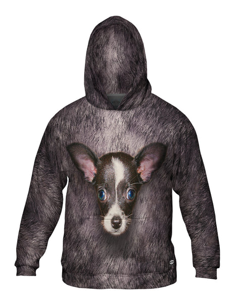 Black Chihuahua Face Mens Hoodie Sweater